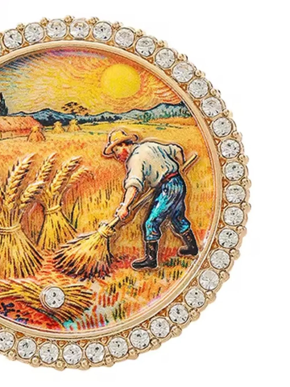 Vincent van Gogh Harvest Gold Brooch